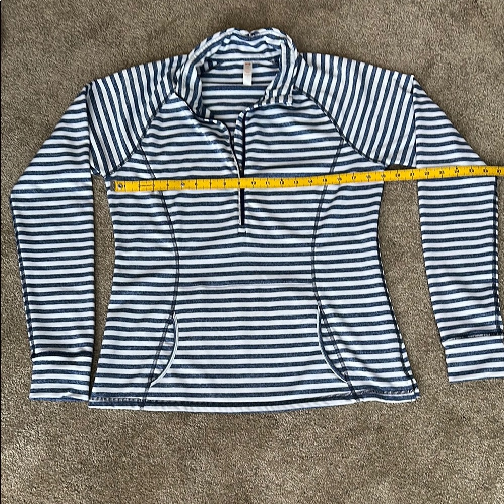 Women’s Lucy Striped Blue and White Long Sleeve Top